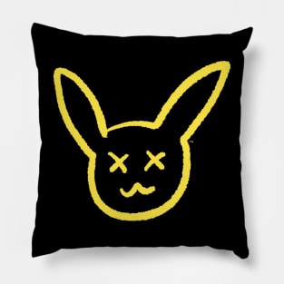 Yellow Kawaii Face Pillow