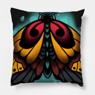 Neotraditional moth Pillow