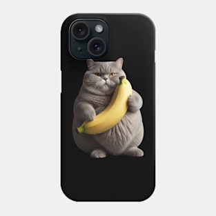 CUTE FAT CAT BANANA Phone Case