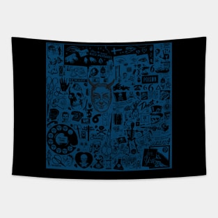 Satanic Panic! Retro Collage Tapestry