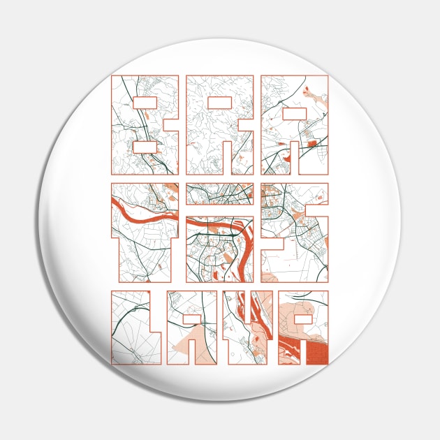 Bratislava, Slovakia City Map Typography - Bohemian Pin by deMAP Studio