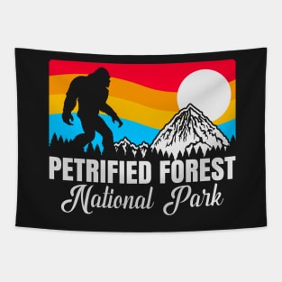 Petrified Forest National Park Bigfoot, Funny Sasquatch Yeti Yowi Cryptid Science Fiction Tapestry