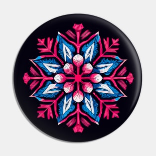 Colorful Abstract Snowflake || Vector Art Pin