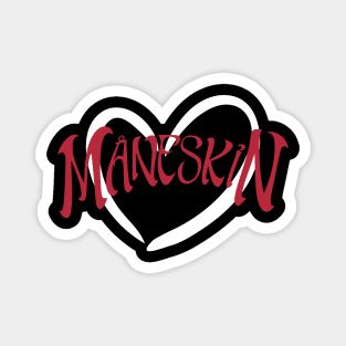 Måneskin in white heart. Design Magnet