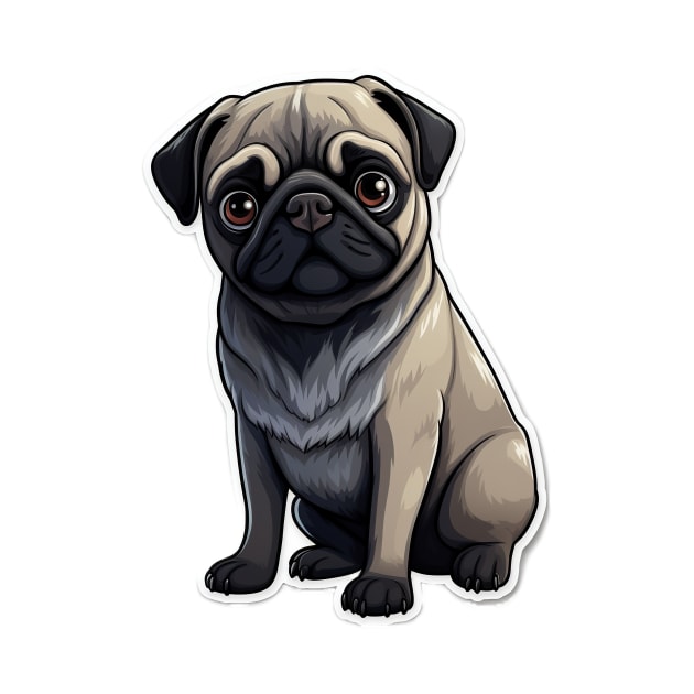 Cute Pug Dog - Dogs Pugs by fromherotozero
