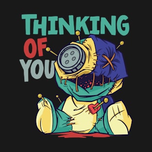 Thinking of You // Funny Voodoo Doll Cartoon T-Shirt