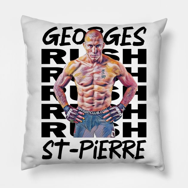 Georges Rush St Pierre Pillow by FightIsRight