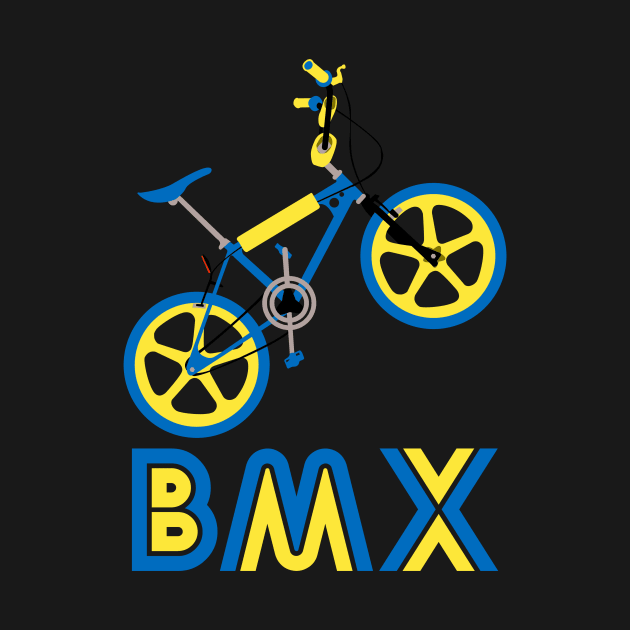 Blue & Yellow BMX Burner by Paulychilds