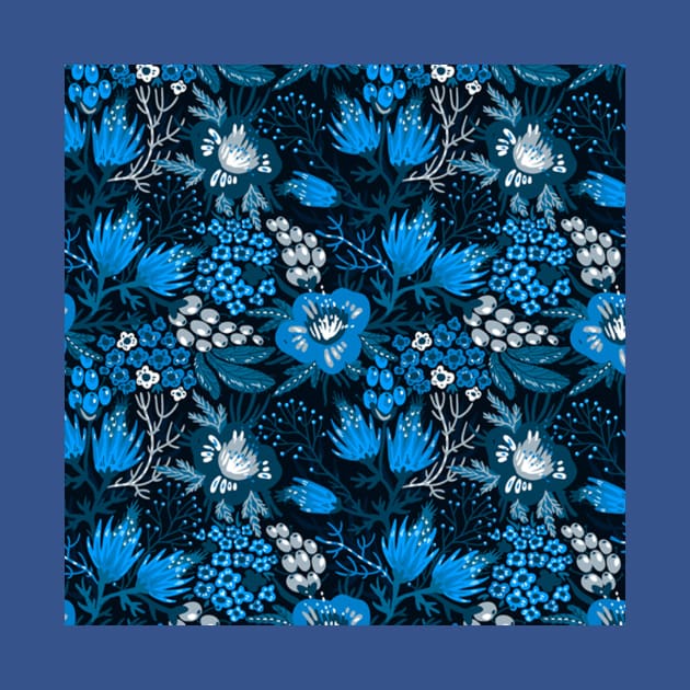 blue floral by PREMIUMSHOP