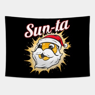 Sun-ta Sun Dressed As Santa For Christmas Tapestry