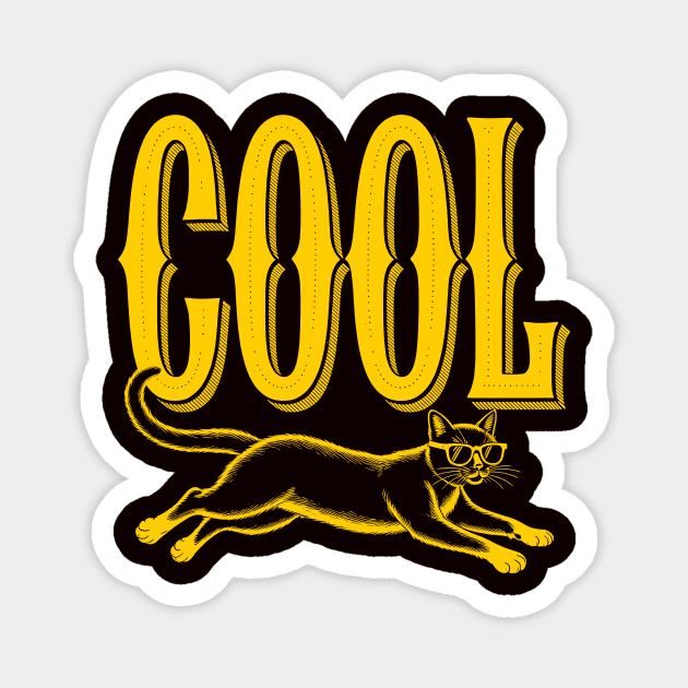 Cool Cat Magnet by CreativeSage
