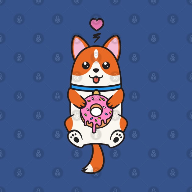 Donut Corgi by Darcy Farrow