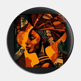 African Print Design Pin