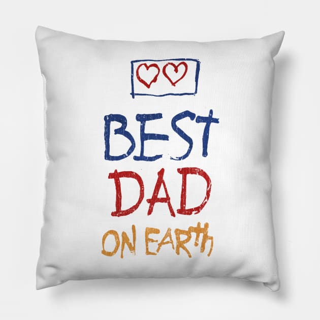 80S Best Dad On Earth Father'S Day Pillow by RASRAP