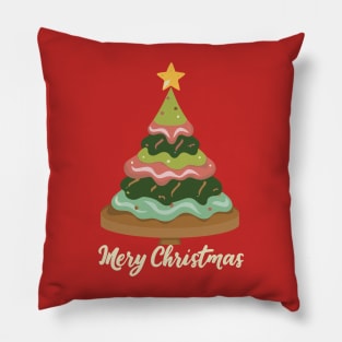 Mery Christmas Tree Cake Pillow