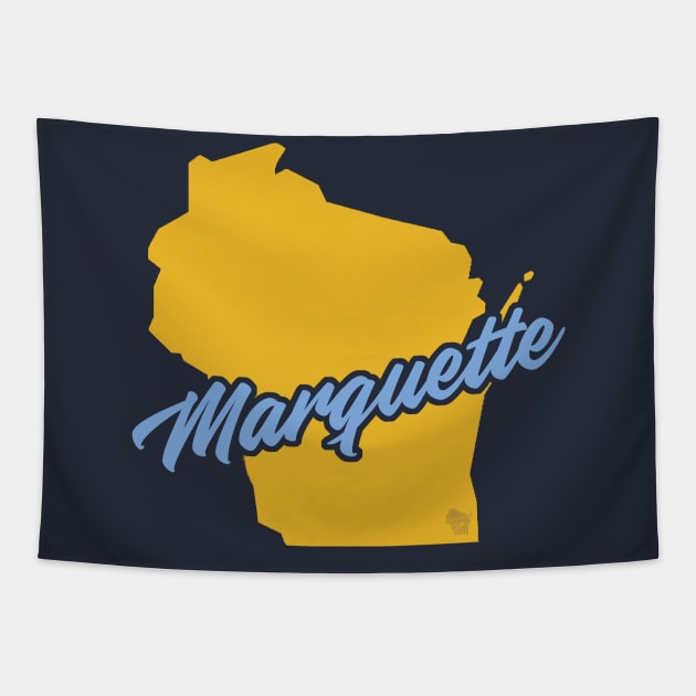 Marquette Script State Tapestry by We Are Marquette