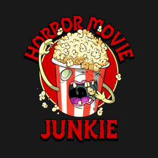 Scary Movie Loving Cute Popcorn T-Shirt