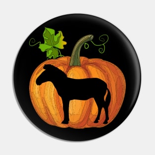 Zebra in pumpkin Pin