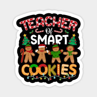 Christmas Teacher Of Smart Cookies Funny Cute Gingerbread Magnet