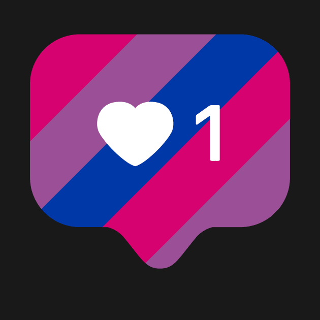 Instagram Heart Notification - Bisexual Flag by socialdilemma