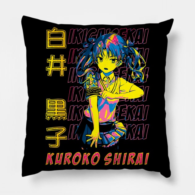 Kuroko Shirai Pop Art | IKIGAISEKAI V4 Pillow by IKIGAISEKAI