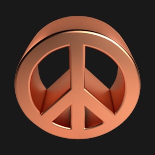 Peace - 3D - Copper T-Shirt