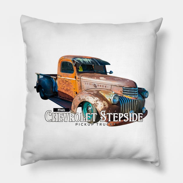 1946 Chevrolet Stepside Pickup Truck Pillow by Gestalt Imagery