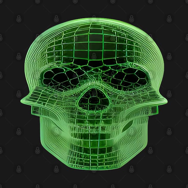 A Full Green Skull by SeththeWelsh