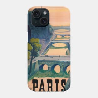 Paris France Vintage Travel Poster 1937 Phone Case