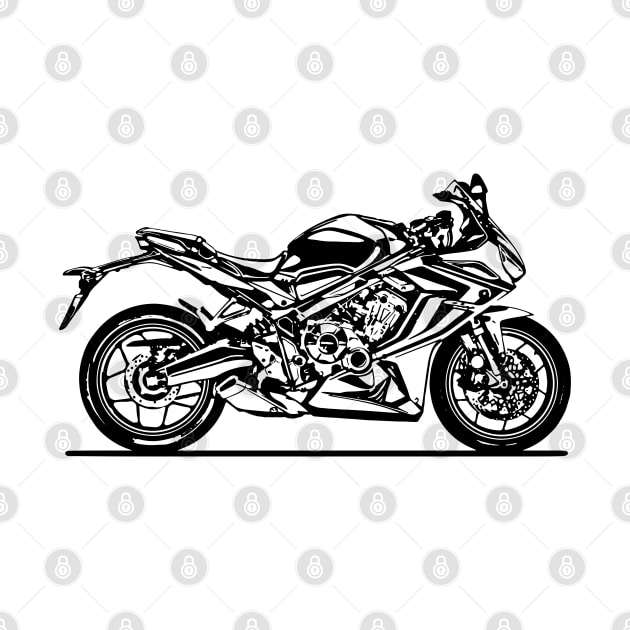 CBR650R 2019 Motorcycle Sketch Art by DemangDesign