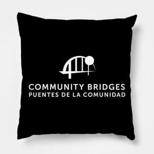 Community Bridges All-White Logo Pillow