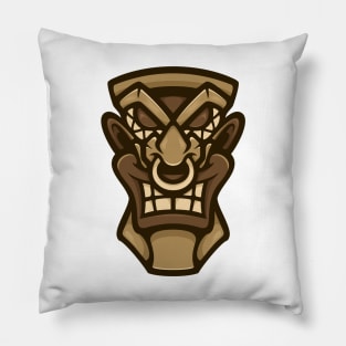 Abstract African Mask Wood Fantasy Artistic Style Pillow