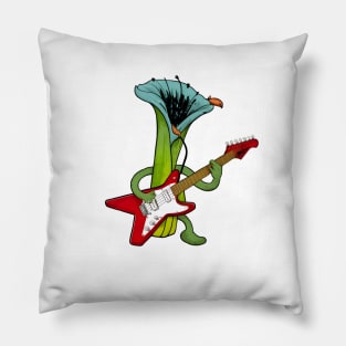 Plant Playing Guitar 2 Pillow