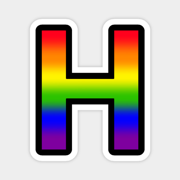 rainbow-letter-h-rainbow-magnet-teepublic