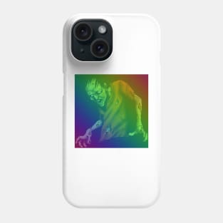 horror rainbow zombie in graveyard scary design Phone Case