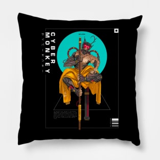 Cyber Monkey BLK Pillow