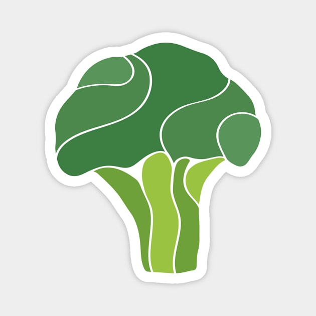 Broccoli - Stylized Food Magnet by M.P. Lenz