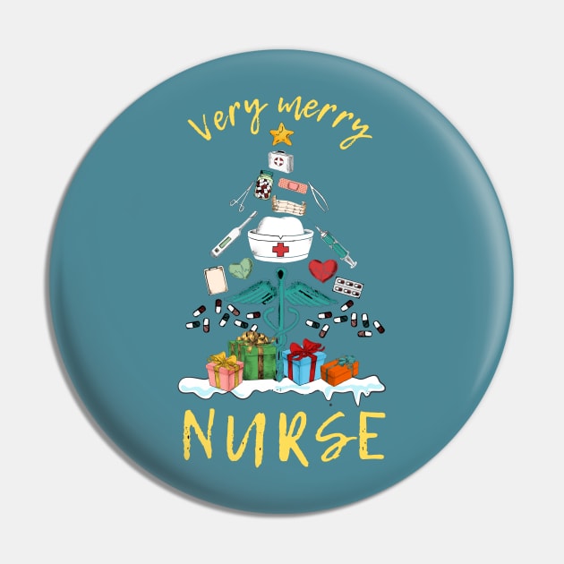 Very Merry Nurse Pin by KrzysztofDropin