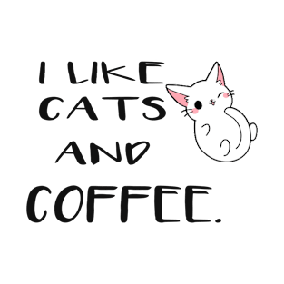 I like cat and coffee T-Shirt