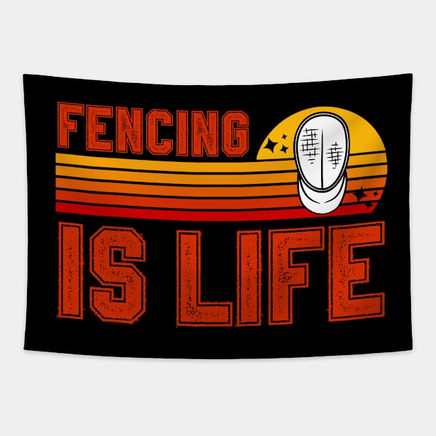 Fencing Is Life Tapestry by footballomatic