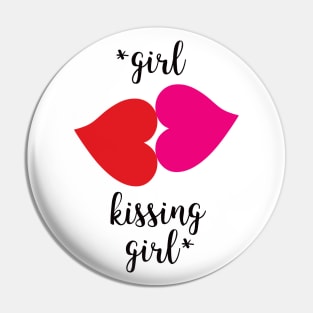 Lesbian Couple Love Kiss LGBT Pin