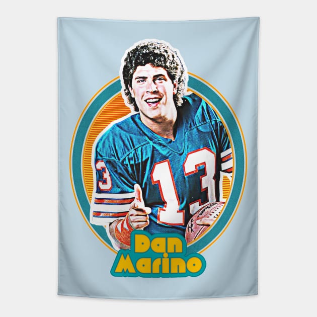 Dan Marino / Retro 80s Football Fan Design Tapestry by DankFutura