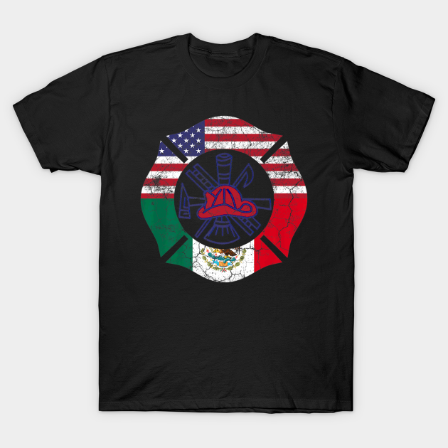 Discover Cinco De Mayo Firefighter Fireman Mexican American Flag Gift - Firefighter Lover - T-Shirt