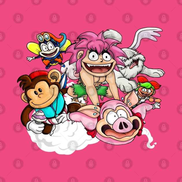 Tombi and Friends by WarioPunk