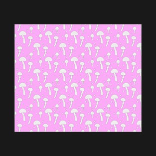 Mushroom Pattern Pastel Purple Pink T-Shirt