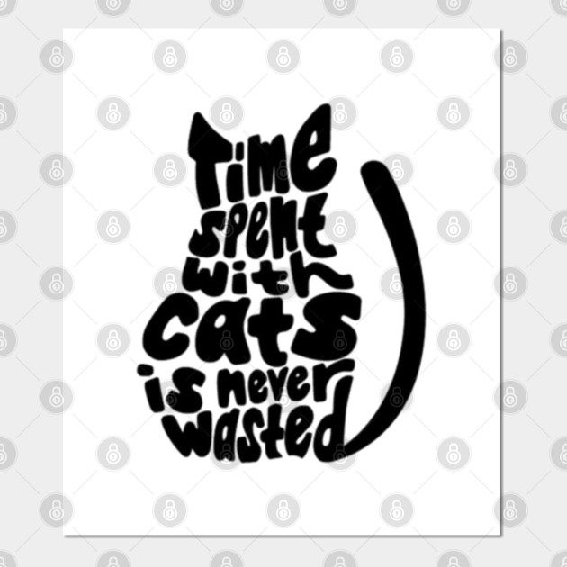 Cat Poster Canvas Print Painting Cat Illustration Black And