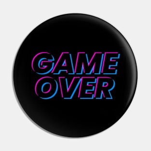 Game over text gamer design Pin