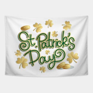 golden leaf st patricks day Tapestry