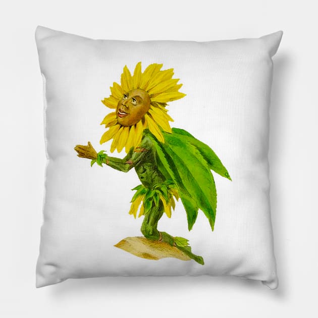 Sunflower asking for forgiveness Pillow by Marccelus