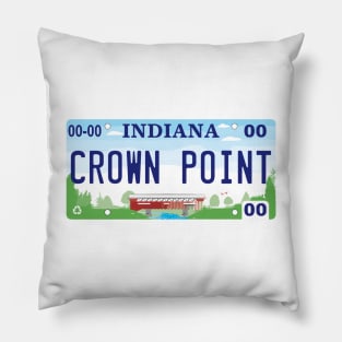 Crown Point License Plate Pillow